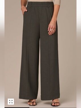 WIT&WISDOM 
Ab'leisure LUXE TOUCH
Skyrise Pull-On 
WIDE LEG TROUSERS Olive Sz L